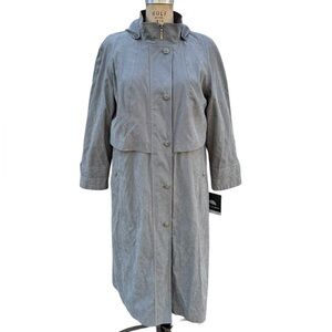 Women's Long Hooded Trench Khaki Coat